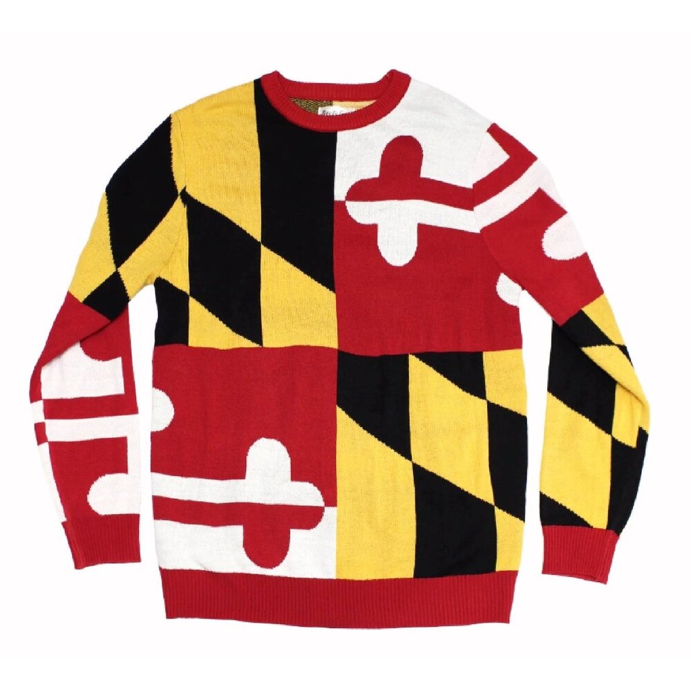 Maryland Flag Knit Sweater NEW Fast Ship